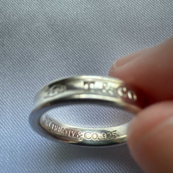 Tiffany & Co. 1837 Narrow Sterling Silver Ring, Sv 925 Stacking Band, Size 4.5 - Picture 5 of 7